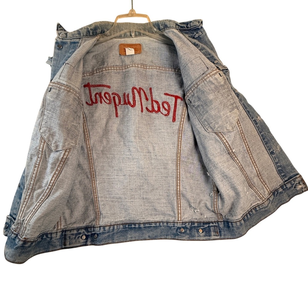 Vintage Levi's Denim Vest Iron Maiden Ted Nugent Patches Mens‎ - Picture 9 of 13